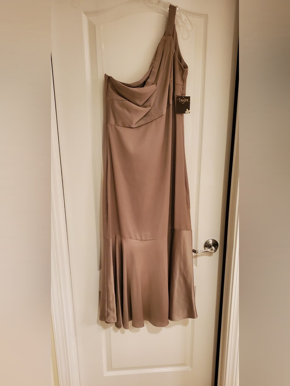 NWT Taylor Dresses Taupe Formal Dress- Size 10